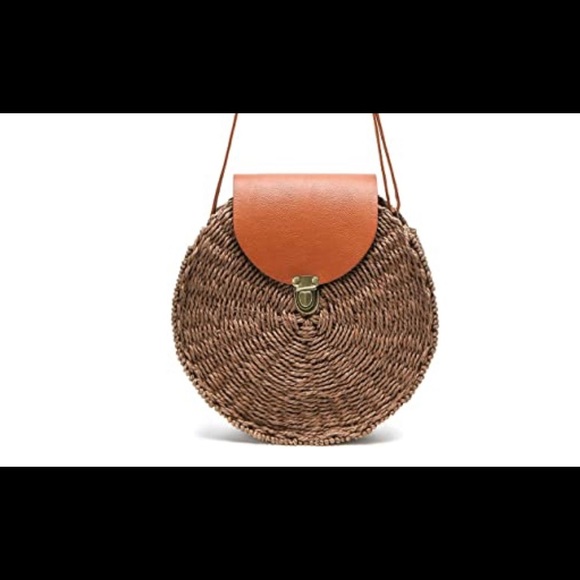 Straw Crossbody Bag Shoulder  Bag - Picture 7 of 8